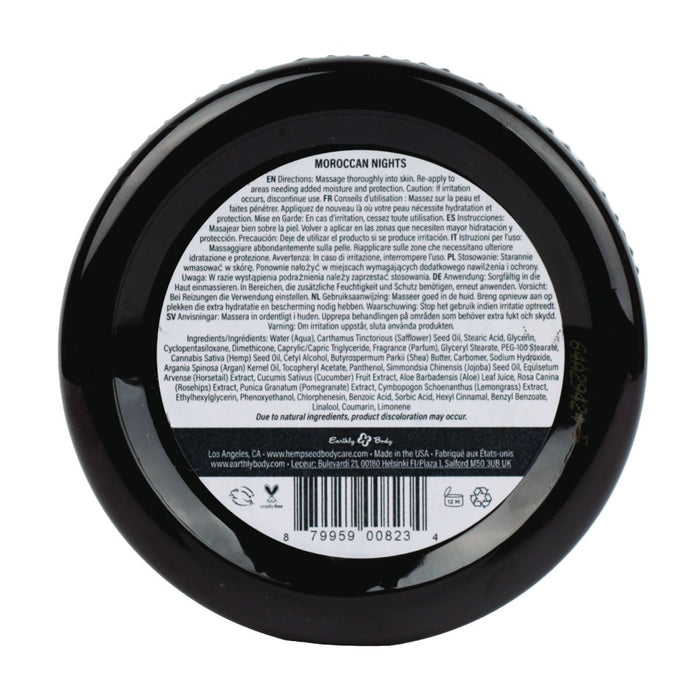 Earthly Body Hemp Seed Skin Butter Moroccan Nights Scent 8oz